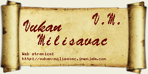 Vukan Milisavac vizit kartica
